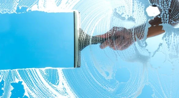 Fensterreinigung mit Einwäscher